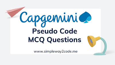 Capgemini Psuedo Code MCQ