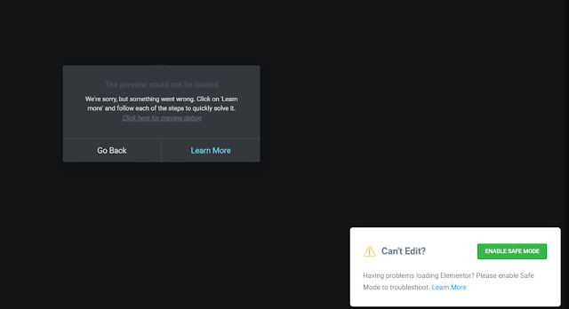 Mengatasi Enable Safe Mode Elementor