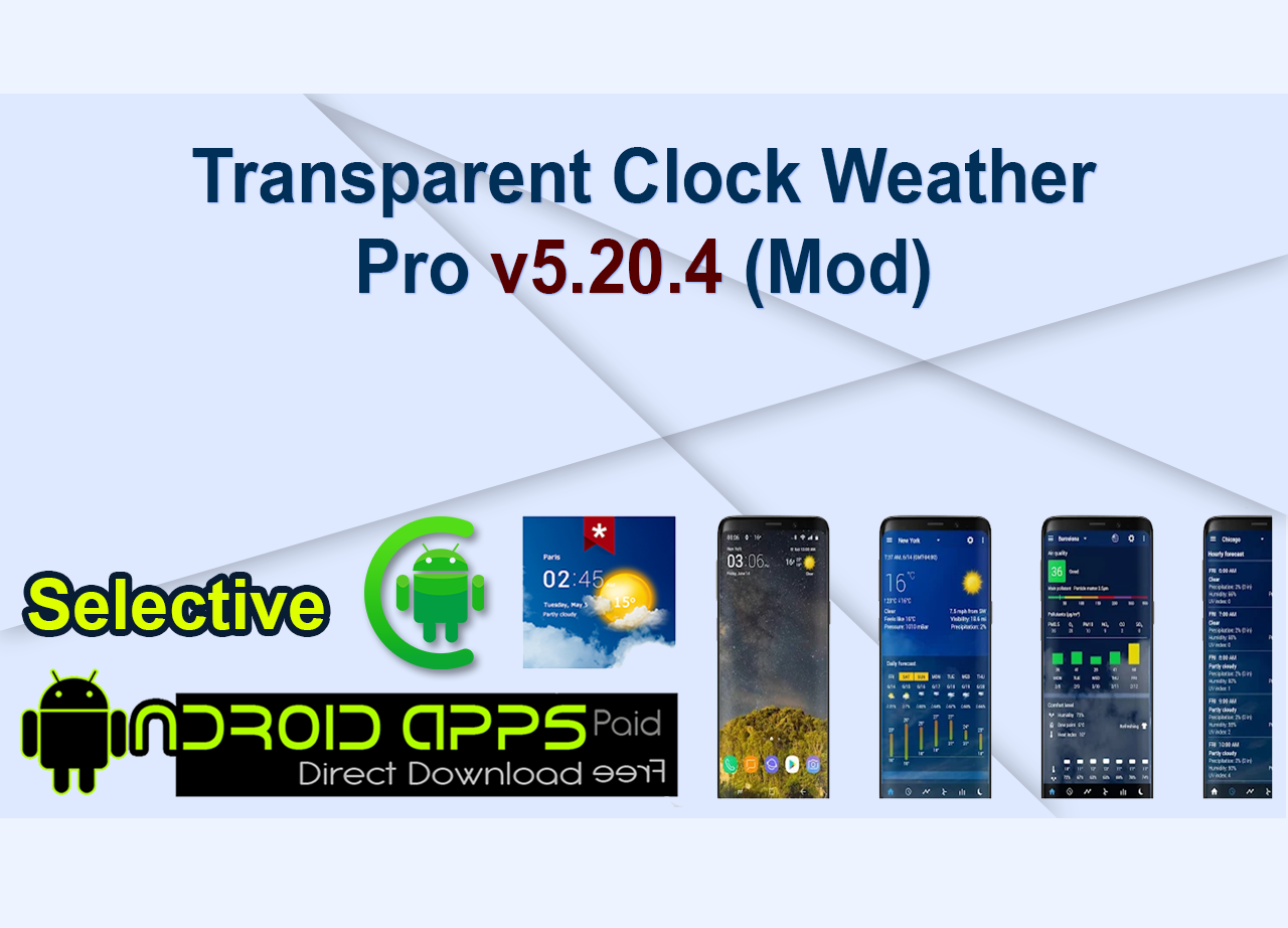 Transparent Clock Weather Pro v5.20.4 (Mod)