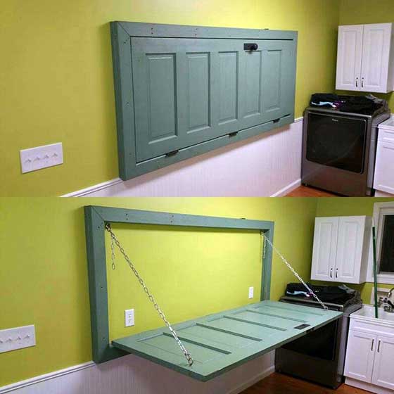 old door into folding table