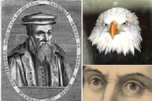 Erasmus Alberus (image: avemariasongs.org); Luther's "eagle eye"