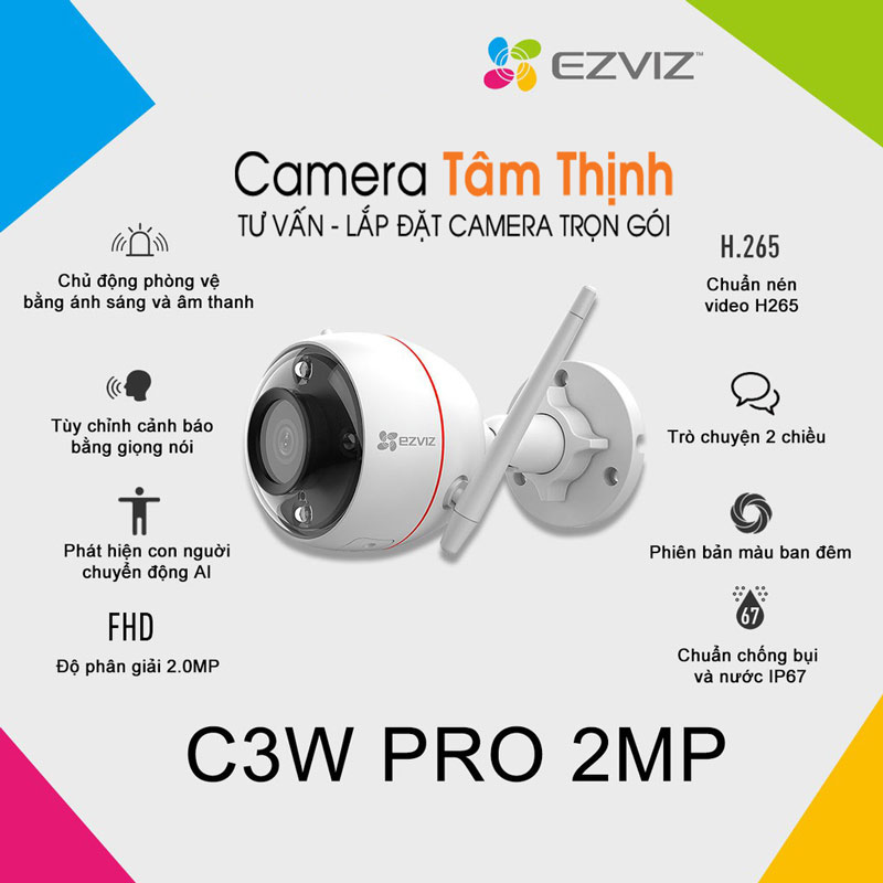 Camera Wifi Ngoài Trời - Có Màu Ban Đêm