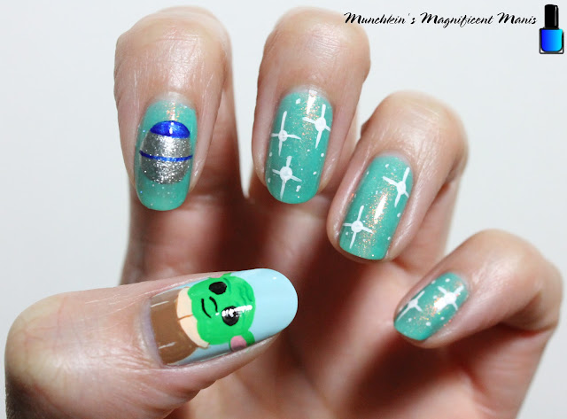 Grogu Nail Design