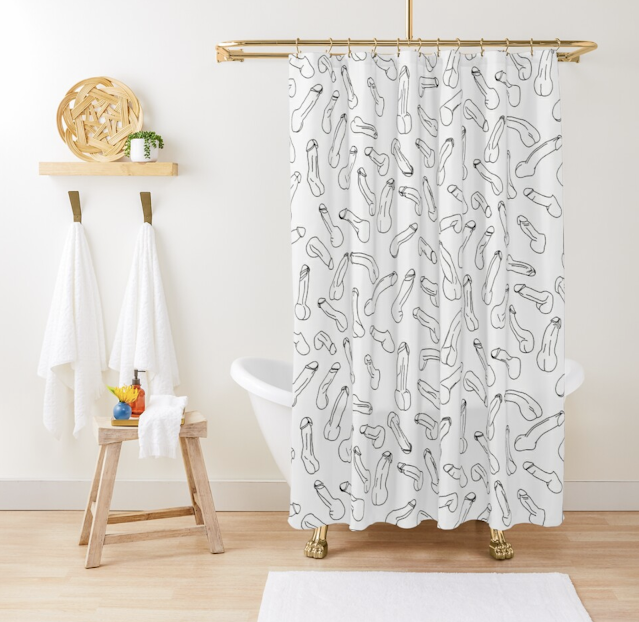 Penis pattern showercurtain