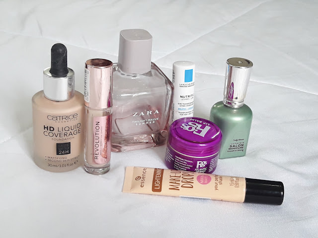 makeup and perfume empties