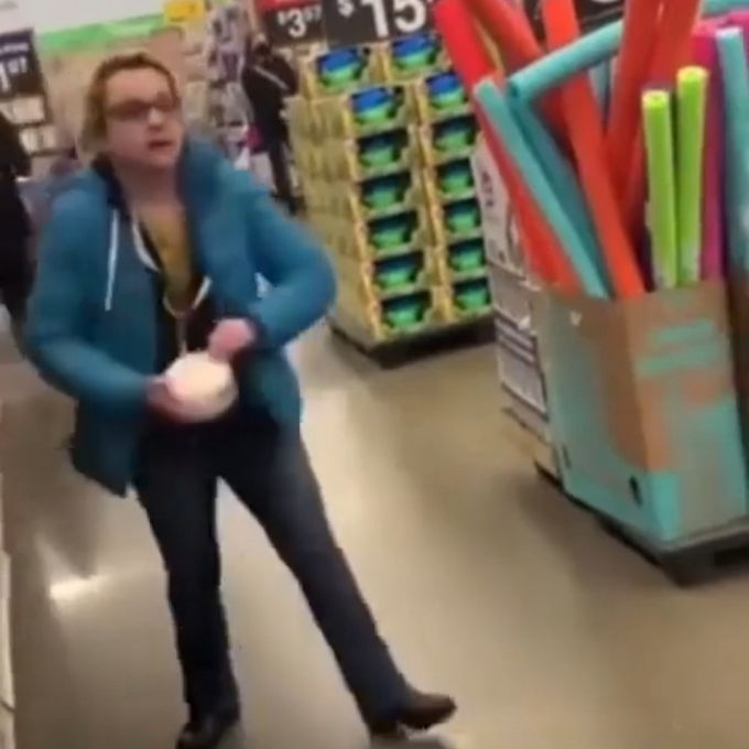 "My P***y Matters" - White Woman Angrily Destroys Black Lives Matter Candles Displayed For sale In a Super Market