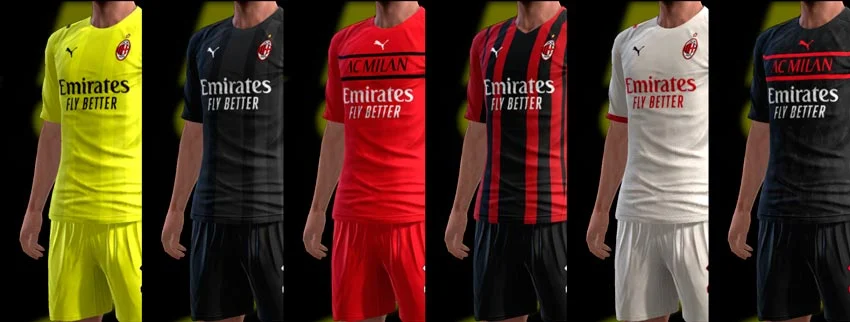 AC Milan 21-22 Kits For PES 2013