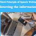 Third Principle of Speech Writing: Sourcing the Information