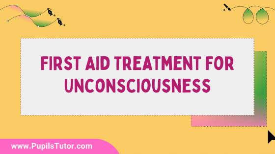 How To Deal With Unconscious Patient? | What Is The Correct First Aid For Unconsciousness? | Unconsciousness – Meaning, Causes, First Aid Treatment - www.pupilstutor.com