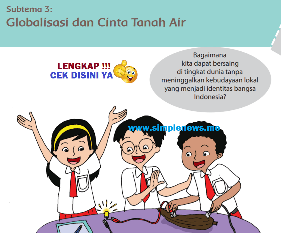 Subtema 3 Globalisasi dan Cinta Tanah Air Kelas 6 Tema 4 www.simplenews.me