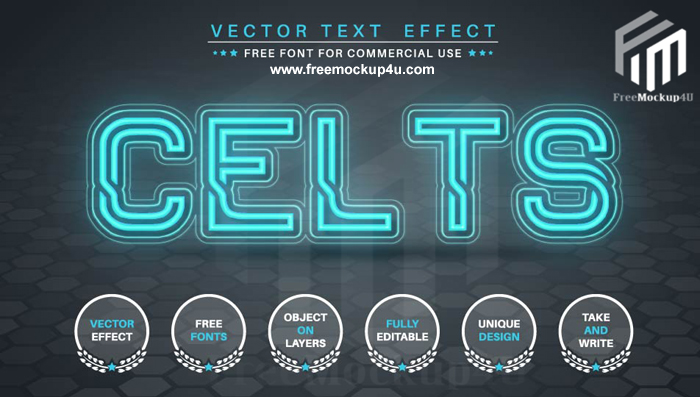 Celts Editable Text Effect Font Style