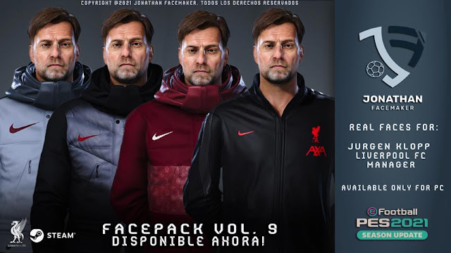 Jürgen Klopp Facepack For eFootball PES 2021