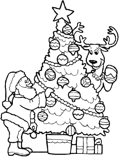 Christmas New Year coloring pages