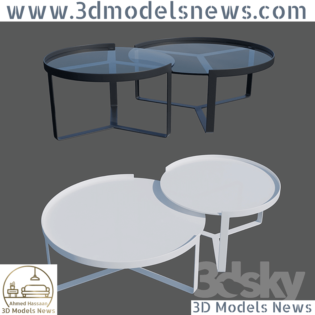 Aula Nested Coffee Table Model