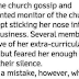 How to stop a church gossip...