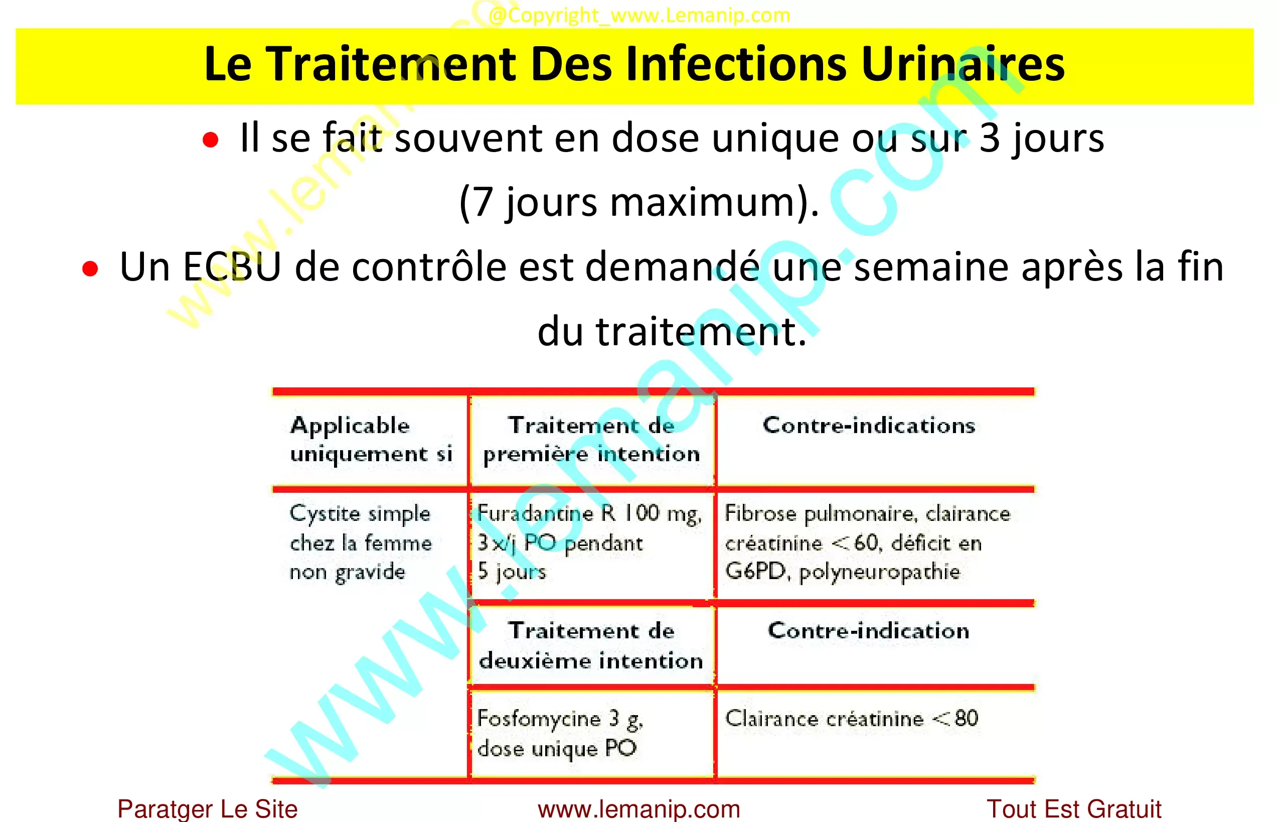Traitement Infections Urinaires