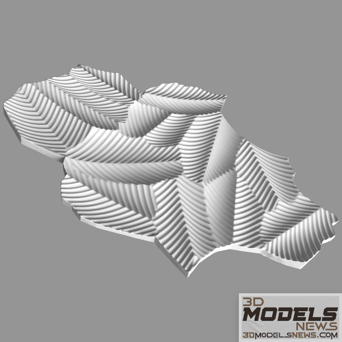 3D panel model leaves 1