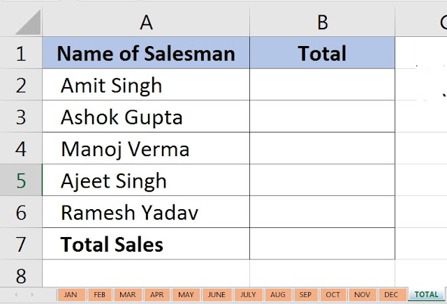 How to Apply 3D Formula in Excel in Hindi