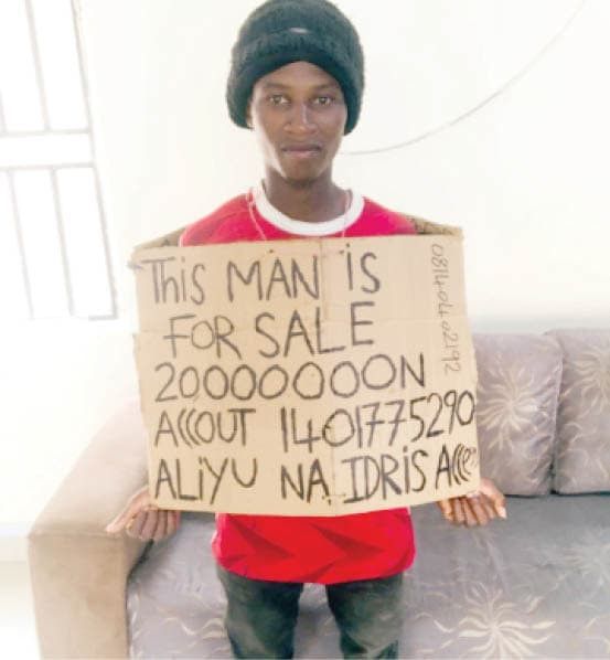 SHOCKING! Man Puts Himself For Sale In Kano, Nigeria (Photo)