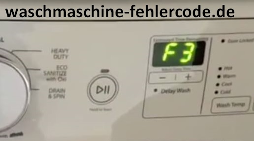 Whirlpool Waschmaschine Fehlercode F3 E1