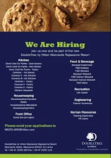 Job Openings at DoubleTree by Hilton Weerawila Rajawarna Resort