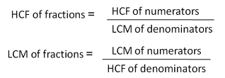 lcm hcf fraction