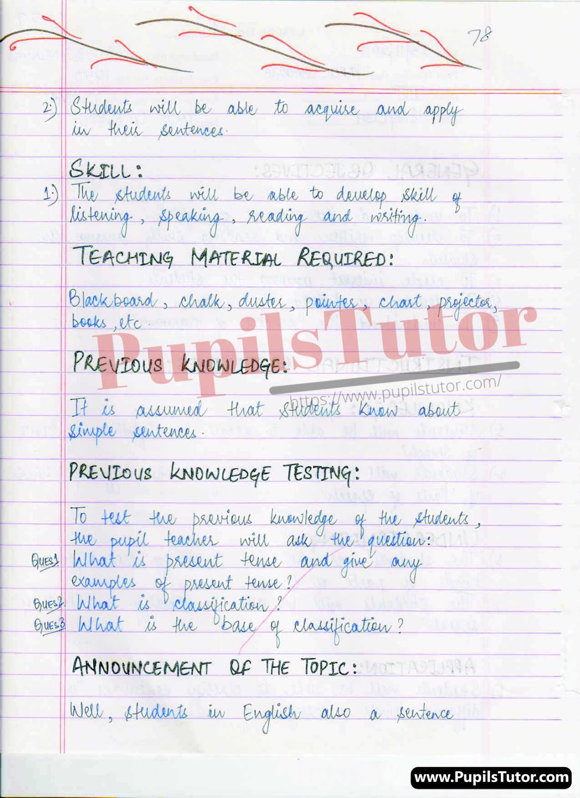 Mega Teaching Skill Types Of Parts Of Speech Lesson Plan For B.Ed And D.el.ed In English Medium Free Download PDF And PPT (Power Point Presentation And Slides) – (Page And Image Number 2) – PupilsTutor