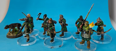 The Heroes, a mixed bunch of Rangers, Archers and Recruits, plus one dog
