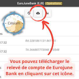 Télécharger le relevé de compte EJB