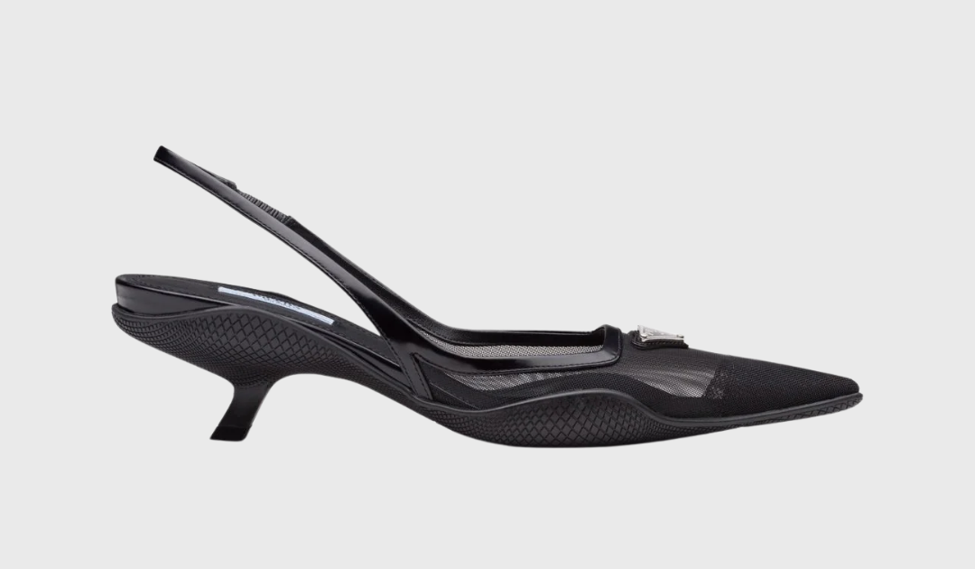 triangle plaque mesh pumps - the minimal stylist