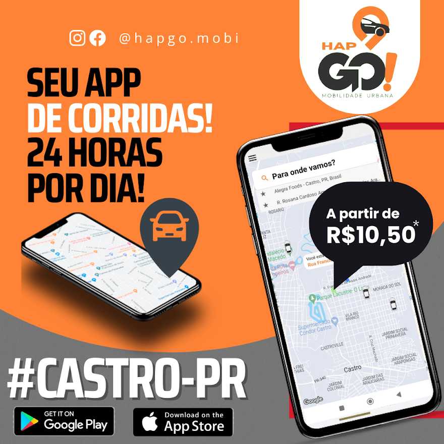 HapGo serviço de transporte por aplicativos em Castro.