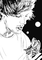 Louis Tomlinson black and white drawing