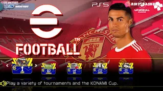 Download eFootball PES PPSSPP New Fix Team UCL 2021-22 Update Latest Transfer Camera PS5 And Face Player HD