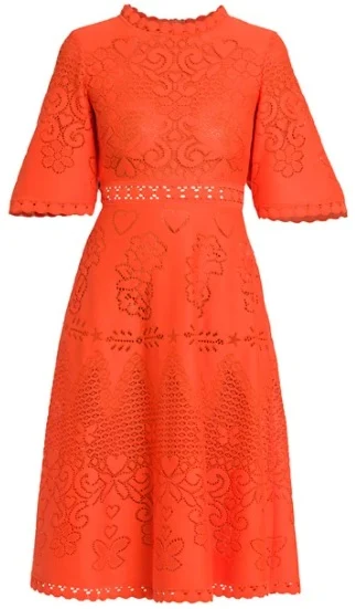 Openwork Pattern Midi-dress