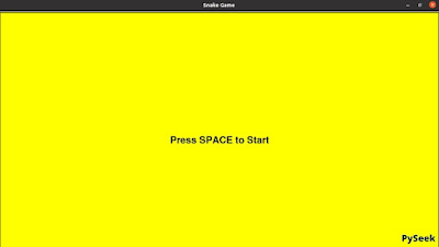 Press Space to Start the Game