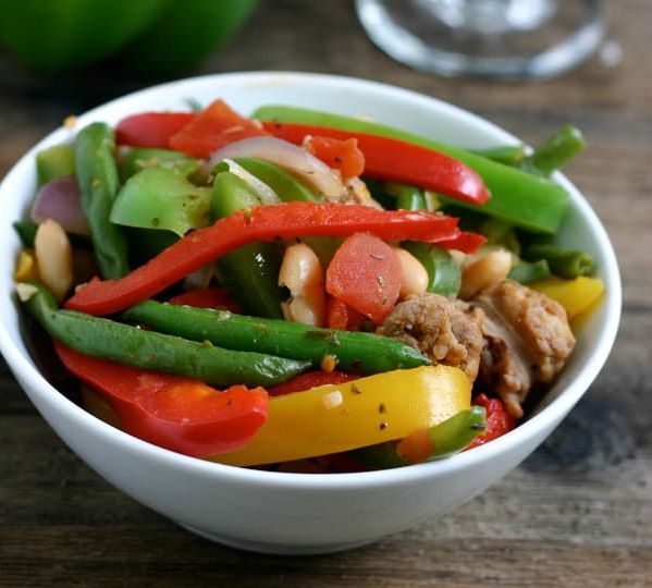 Italian Sausage and Peppers with Beans Bowl