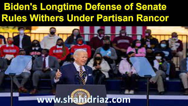 Biden's Longtime Defense of Senate Rules Withers Under Partisan Rancor