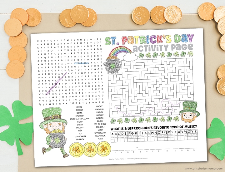Free Printable St. Patrick's Day Activity Page