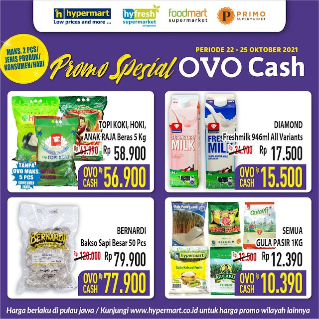 Hypermart Promo Special Price Pakai OVO (Periode 22 - 25 Oktober 2021)