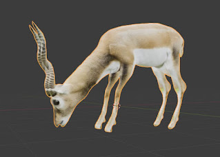 Deer Antelope animal free 3d models blender obj fbx low poly
