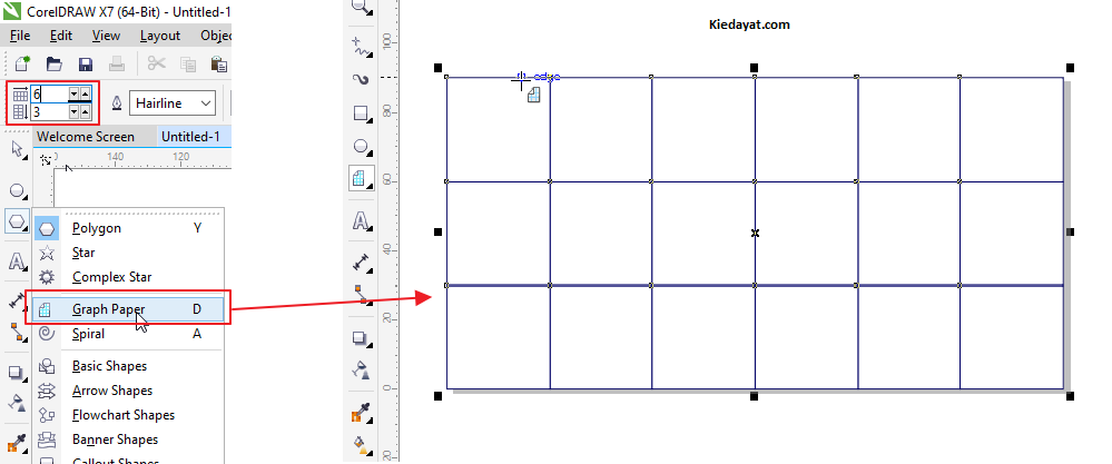 Membuat tabel dengan Grap Paper Coreldraw