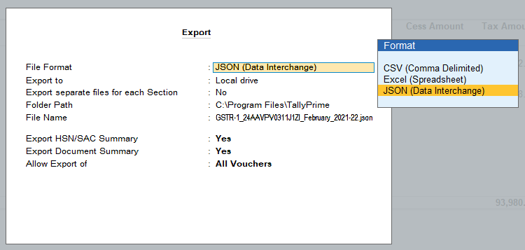 export details