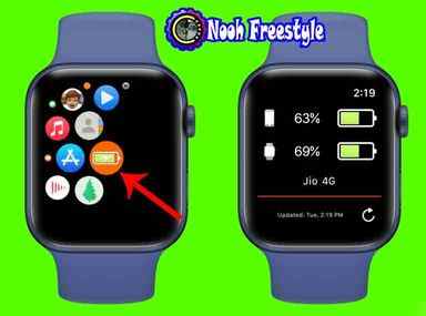 انظر بطارية iPhone على Apple Watch