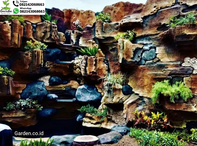 garden, garden.co.id garden lanskap   dekorasi tebing air terjun / relif tebing adalah sebuah seni tebing buatan dengan meniru tebing yang ada di alam