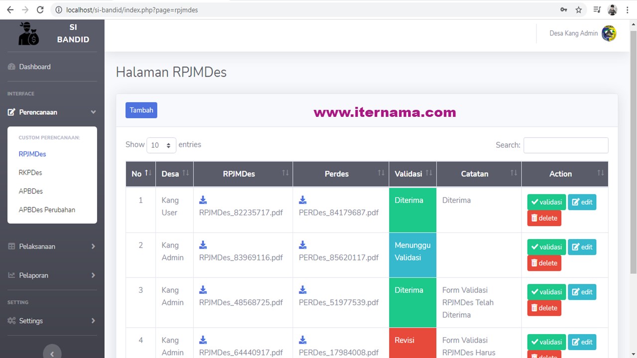 Source Code Aplikasi Administrasi Desa Berbasis Web PHP