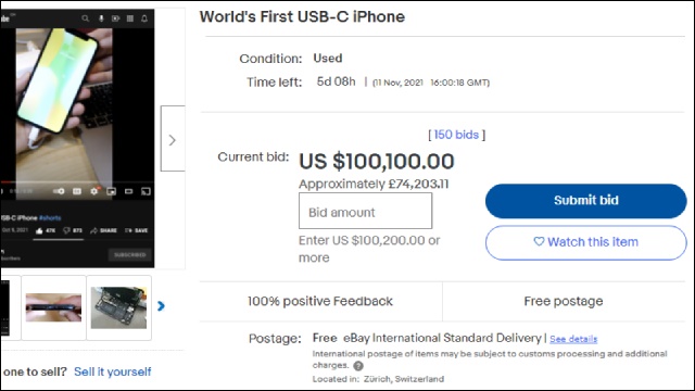 World's First USB-C iPhone Ebay