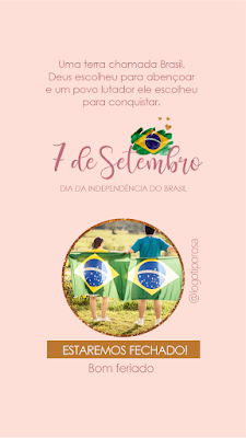 Mulher com bandeira do Brasil Estaremos Fechado Artes Imagens Mensagem 7 de Setembro - Dia da  Independência do Brasil