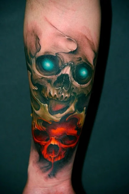 skull tattoo ideas bull skull tattoo