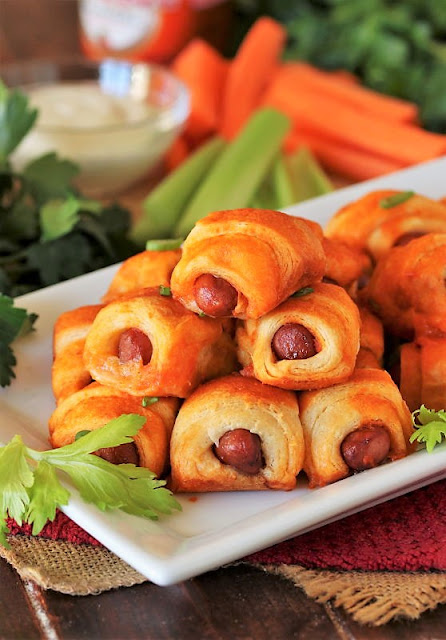 Platter of Buffalo Pigs In a Blanket Image