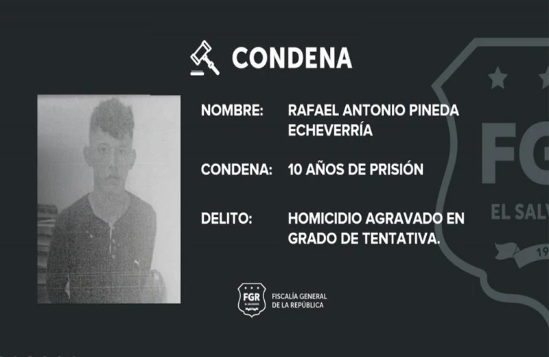 El Salvador: Por atentar contra policías, pandillero es condenado a 10 años de prisión
